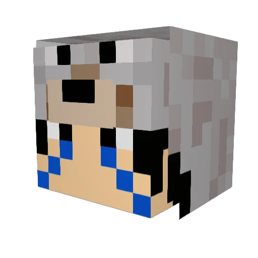 HudSaiYub Minecraft avatar head, 3D render