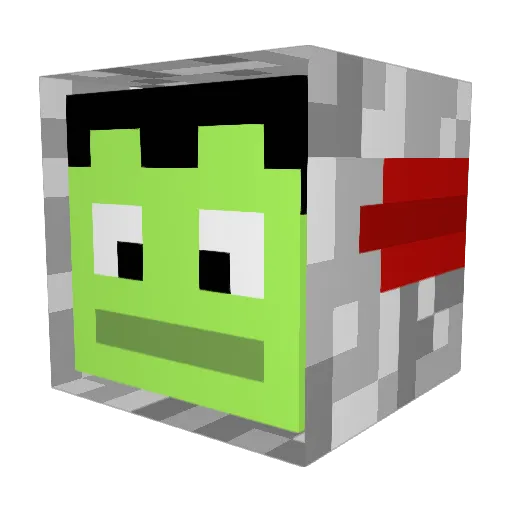 Hudbus101 Minecraft avatar head, 3D render