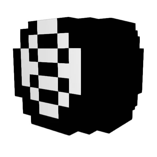 Hudd2x Minecraft avatar head, 3D render