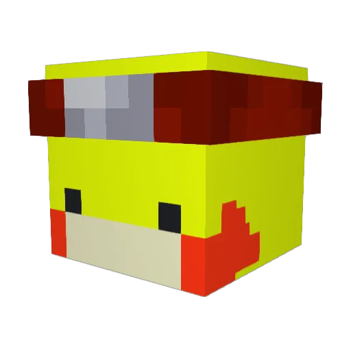 HudderButter_ Minecraft avatar head, 3D render