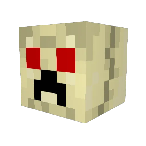 Huddy77 Minecraft avatar head, 3D render