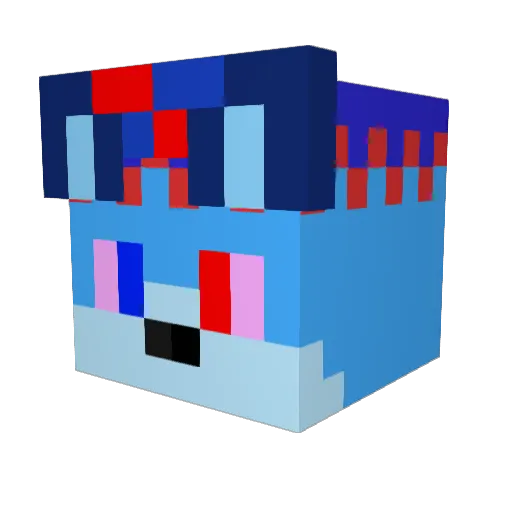 HuddyDobs Minecraft avatar head, 3D render