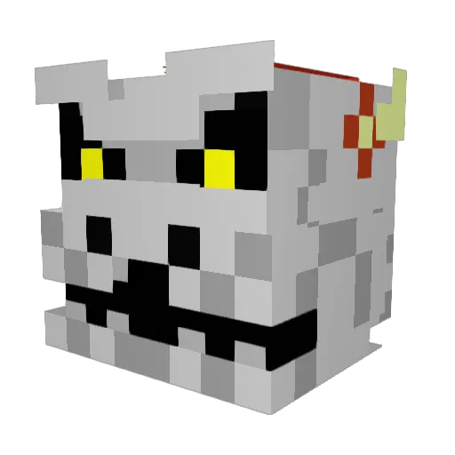 Hudislav Minecraft avatar head, 3D render