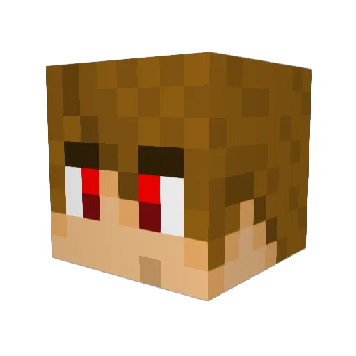 Hudolus Minecraft avatar head, 3D render