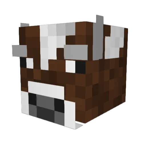 HudsonCow Minecraft avatar head, 3D render