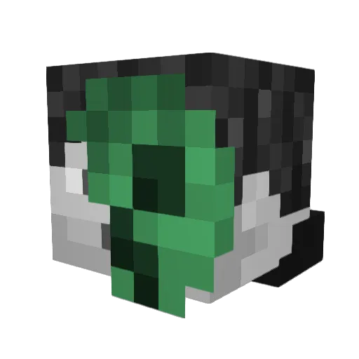 HudsonU Minecraft avatar head, 3D render