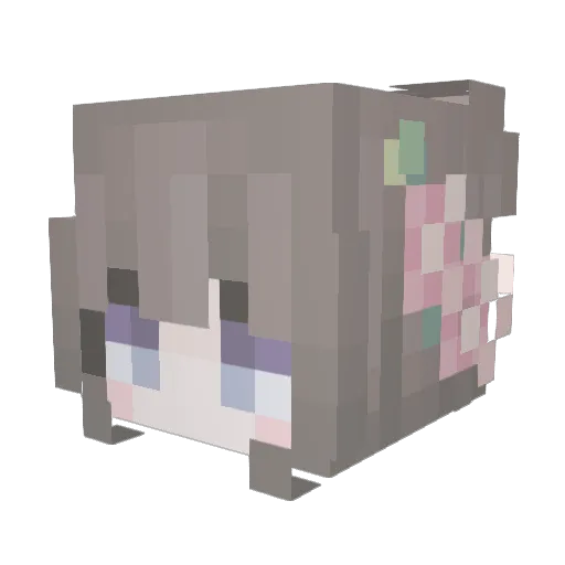 HuebiGHG Minecraft avatar head, 3D render