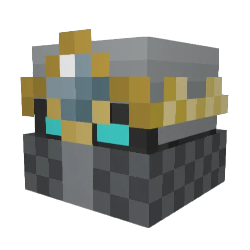 Huedokaiser Minecraft avatar head, 3D render