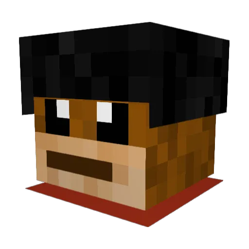 Huehue_00 Minecraft avatar head, 3D render