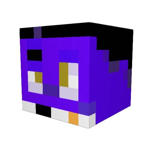 Huejau Minecraft avatar head, 3D render