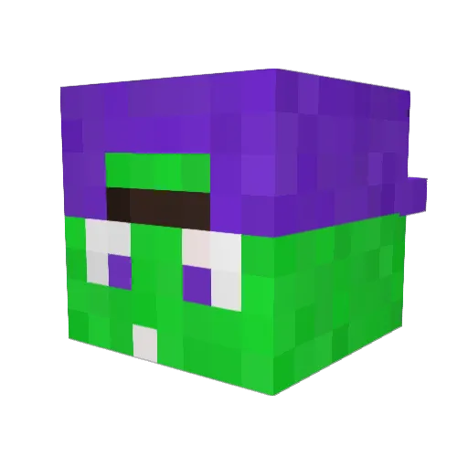 Huesam Minecraft avatar head, 3D render