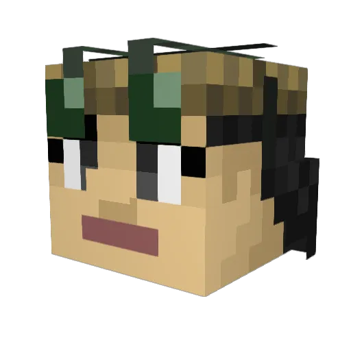 Hueseyindgn Minecraft avatar head, 3D render