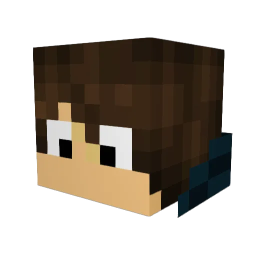 Huetron Minecraft avatar head, 3D render