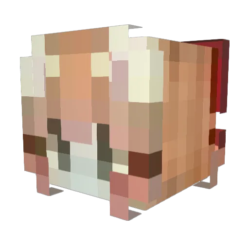 HufangLinu Minecraft avatar head, 3D render