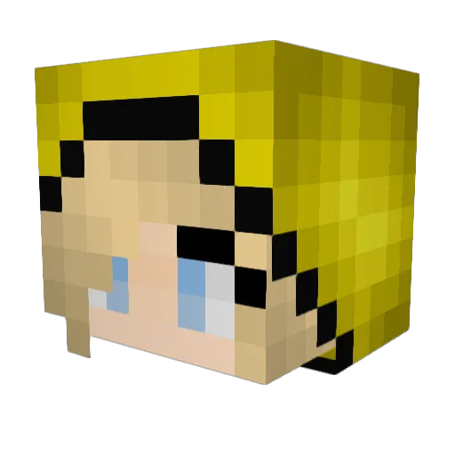 Huffelpuff_Girl Minecraft avatar head, 3D render