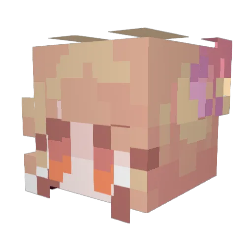 HuffleDuck Minecraft avatar head, 3D render