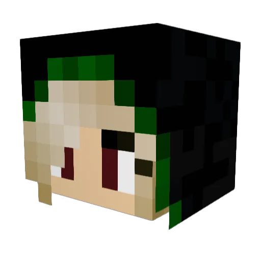 HufflePuk Minecraft avatar head, 3D render