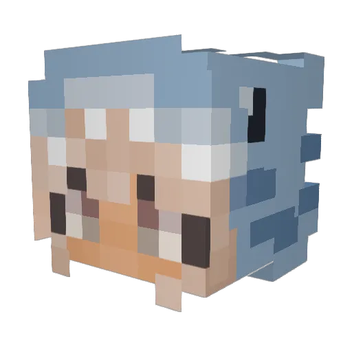 HuffleSocks Minecraft avatar head, 3D render
