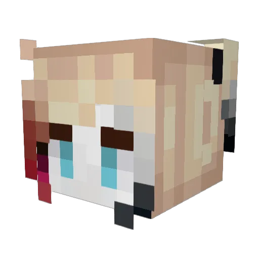 Huffle_Queen Minecraft avatar head, 3D render