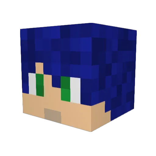 Hufflebuff Minecraft avatar head, 3D render