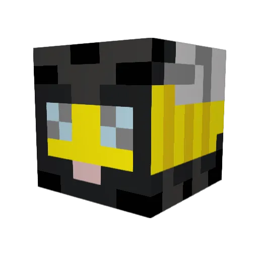 Hufflepuff10111 Minecraft avatar head, 3D render