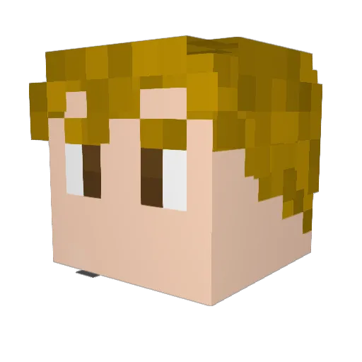 Hufflepuff1147 Minecraft avatar head, 3D render