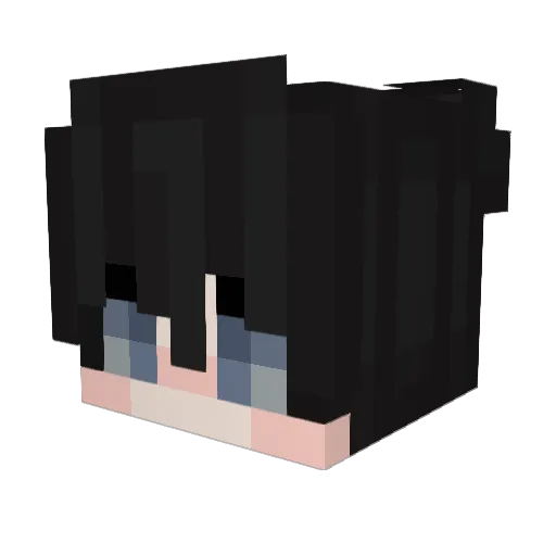 HuffleyPuff Minecraft avatar head, 3D render