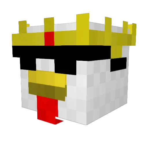 Huffy8 Minecraft avatar head, 3D render
