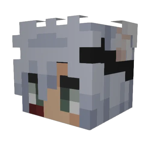 Hug0_o Minecraft avatar head, 3D render