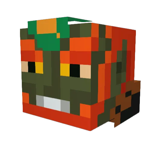HugBer_ Minecraft avatar head, 3D render