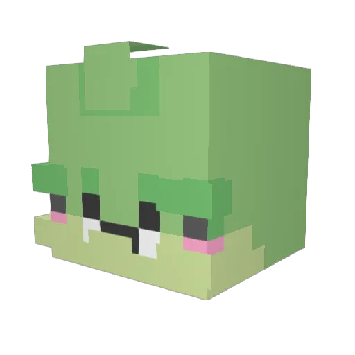 HugDeprived Minecraft avatar head, 3D render