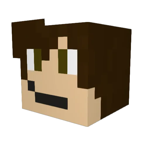 HugKill3r Minecraft avatar head, 3D render