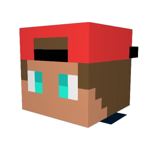 HugalE1220 Minecraft avatar head, 3D render