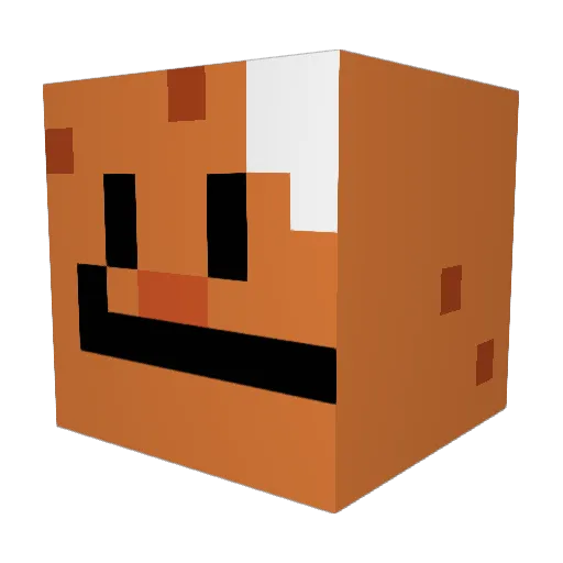 Hugalot22 Minecraft avatar head, 3D render