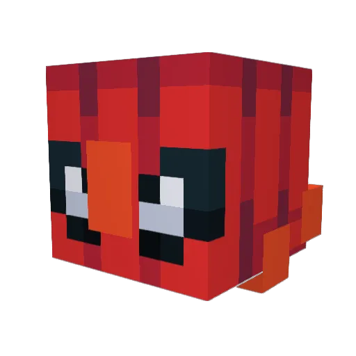 Hugdrago Minecraft avatar head, 3D render
