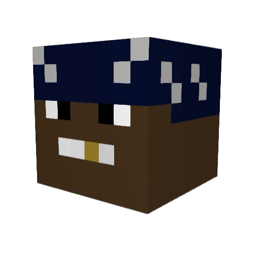 HugeCokAP Minecraft avatar head, 3D render