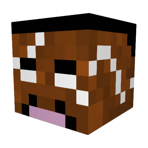HugeHenry Minecraft avatar head, 3D render