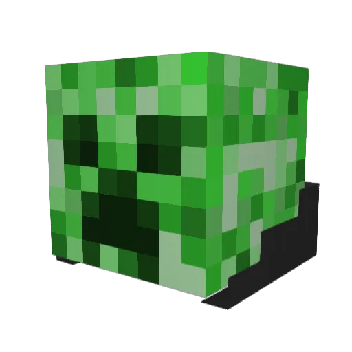 HugeHome01 Minecraft avatar head, 3D render