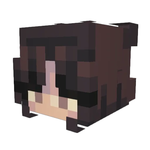 HugeMort Minecraft avatar head, 3D render