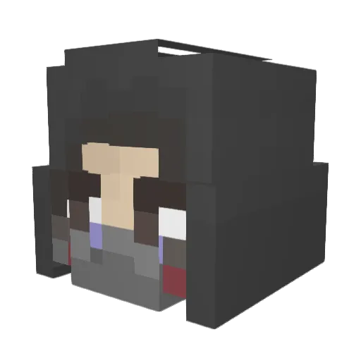 HugeVivid Minecraft avatar head, 3D render