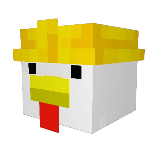 Huge_Nerd Minecraft avatar head, 3D render