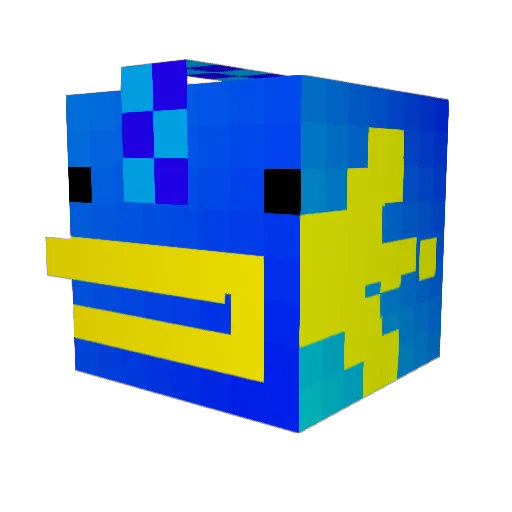 Huge_makrel Minecraft avatar head, 3D render