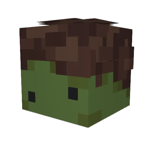 Hugemonster Minecraft avatar head, 3D render