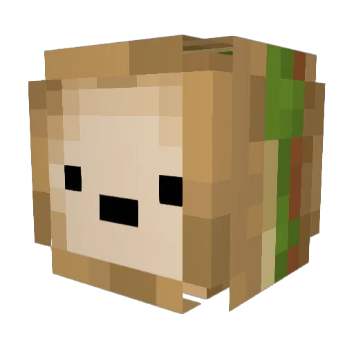 Hugerr_ Minecraft avatar head, 3D render