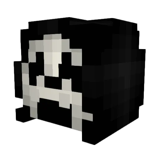 HugersMilGrau Minecraft avatar head, 3D render