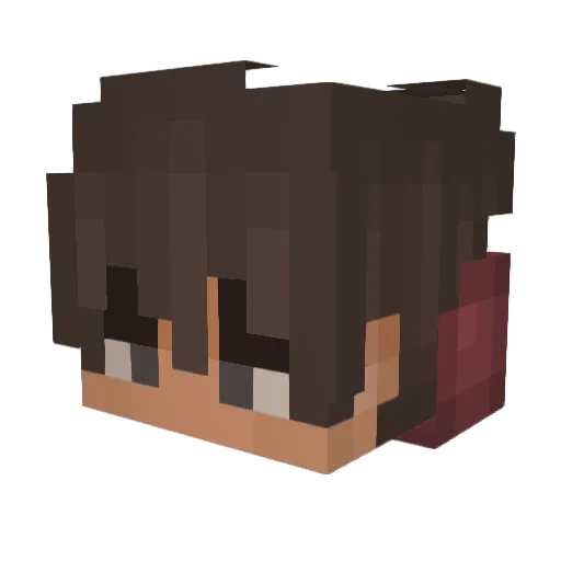 HuggZeroHero Minecraft avatar head, 3D render