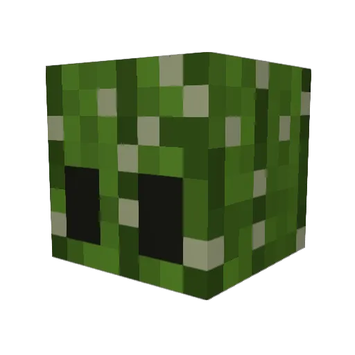Huggable_Cactus Minecraft avatar head, 3D render