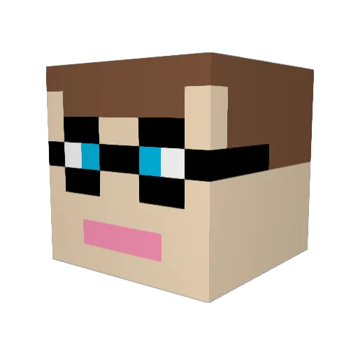 Huggard33 Minecraft avatar head, 3D render