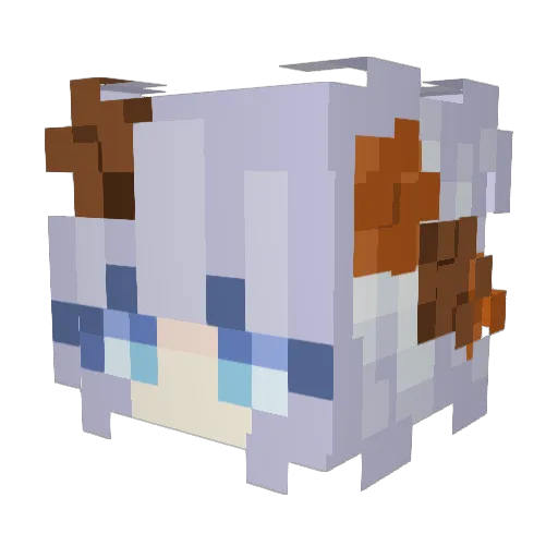 HuggieWuggy Minecraft avatar head, 3D render