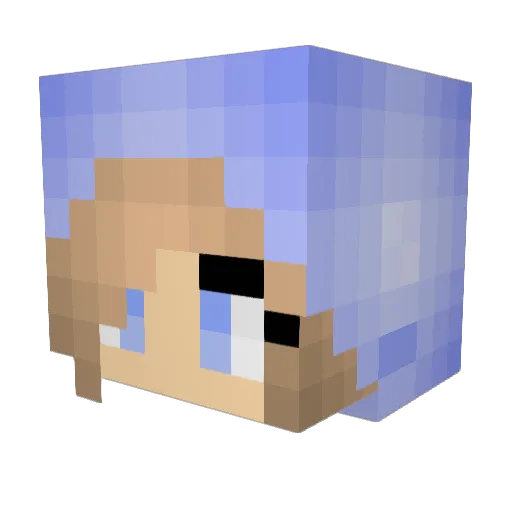 Hugglepuff Minecraft avatar head, 3D render
